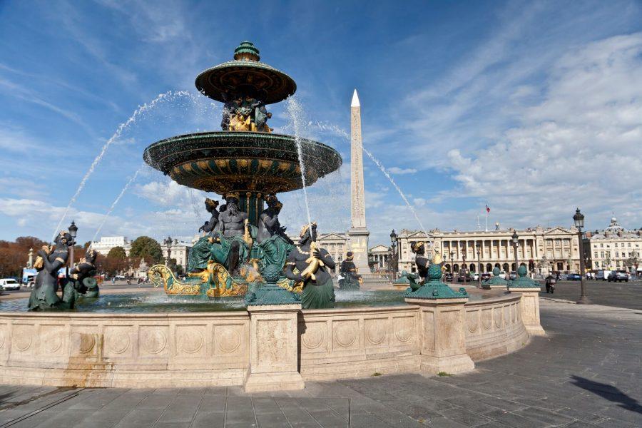 At Place de la Concorde, several sights of Paris stand together