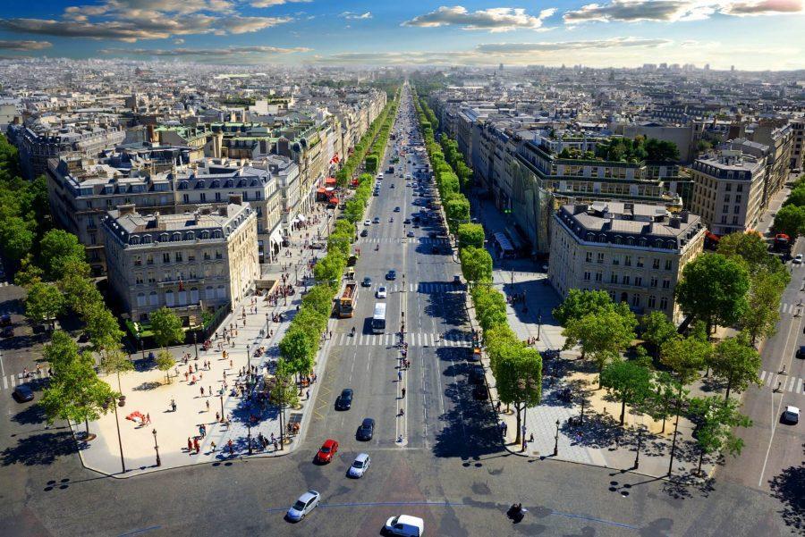The Avenue des Champs-Élysées is one of the most famous sights in Paris