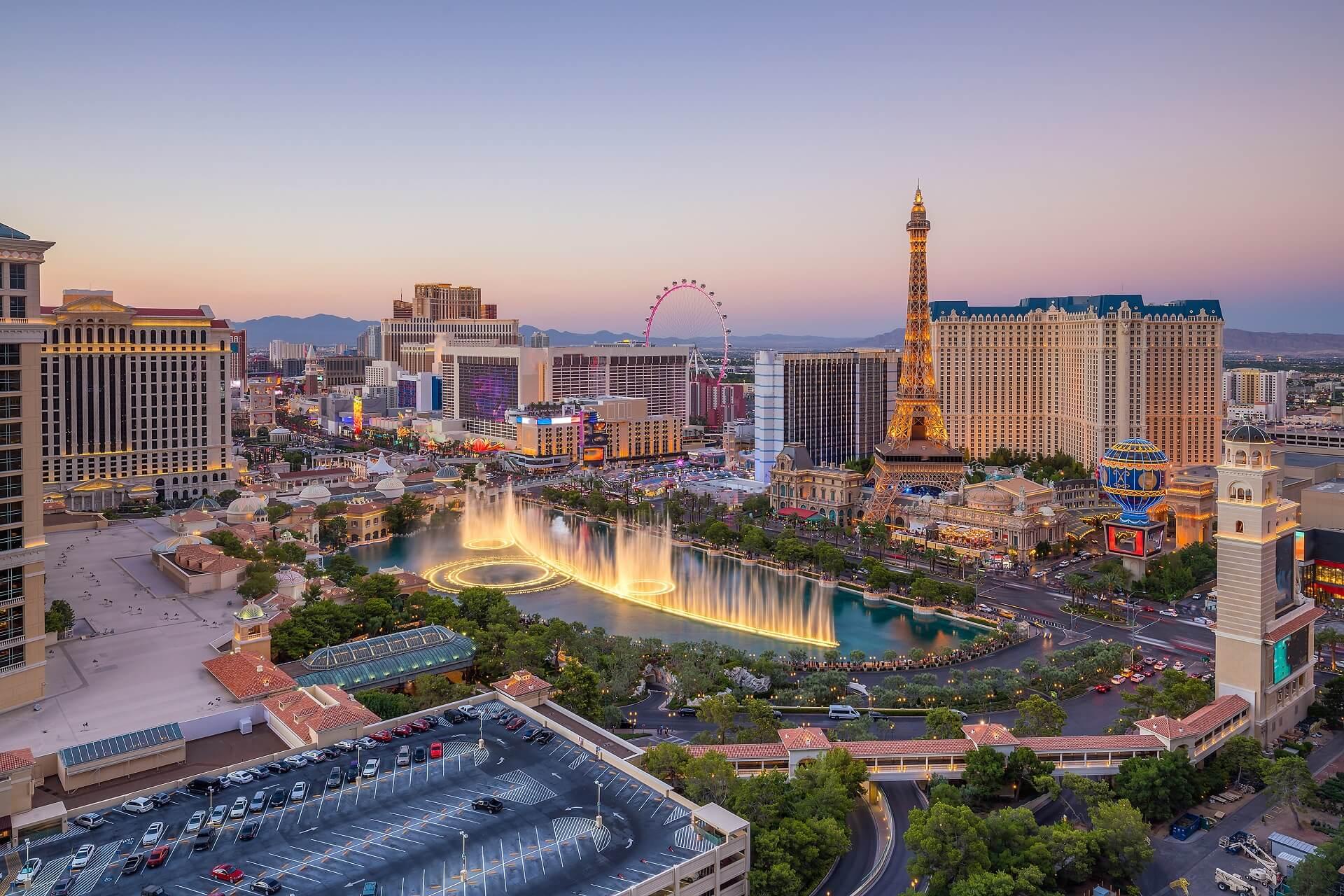 View of Las Vegas from above