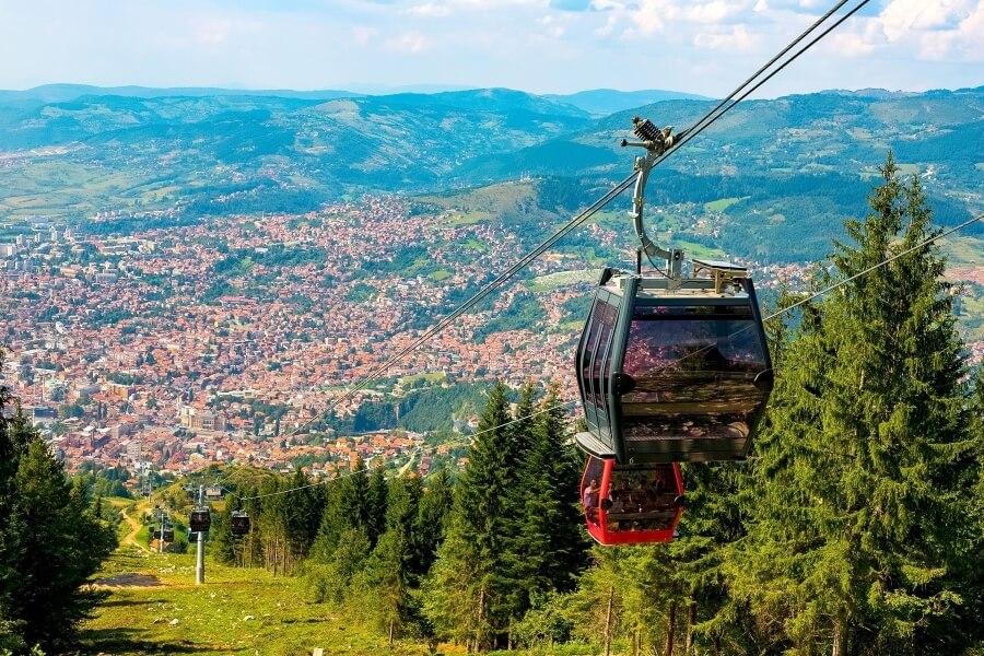 The Trebević Cable Car from Sarajevo