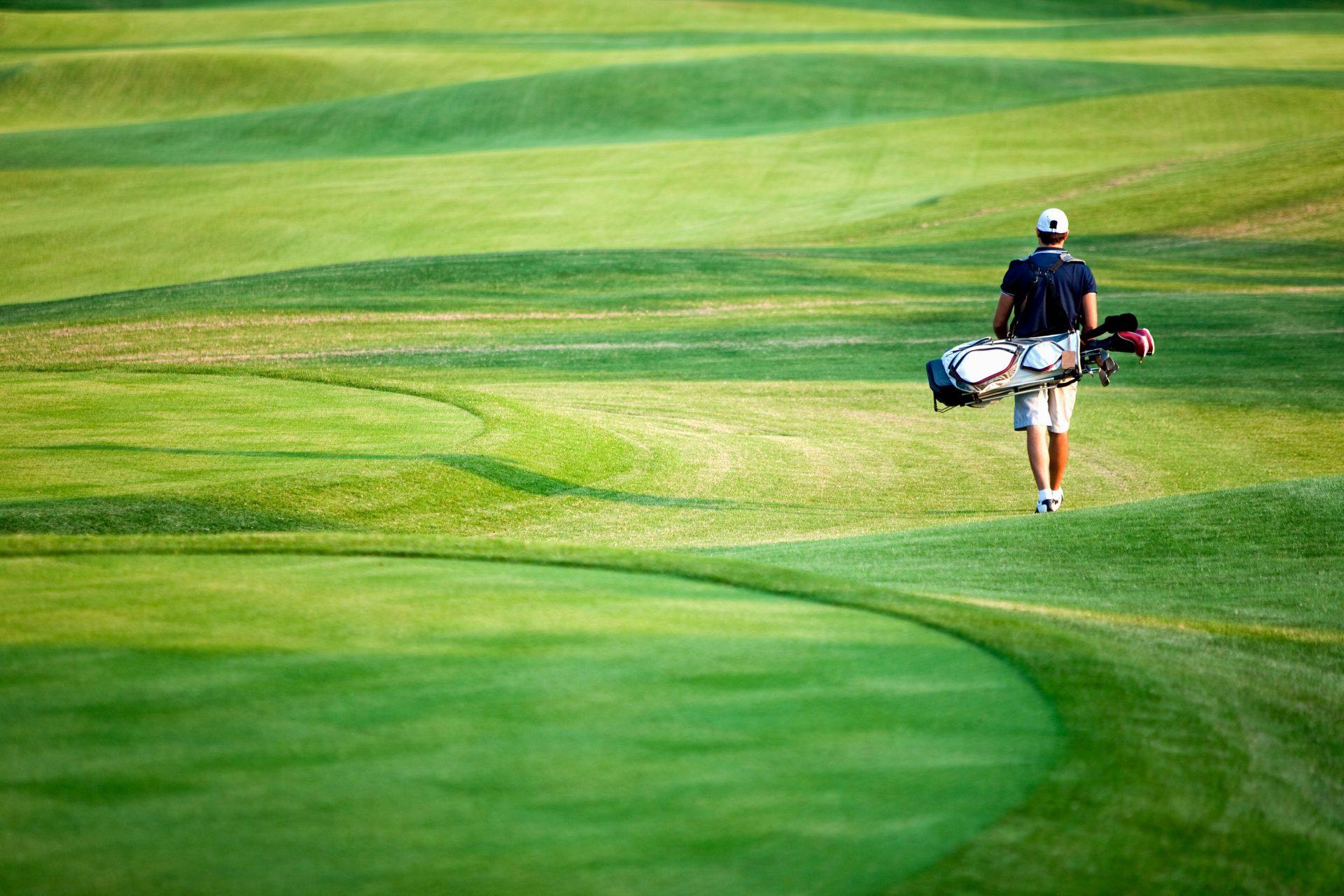 Golfer on a golf course