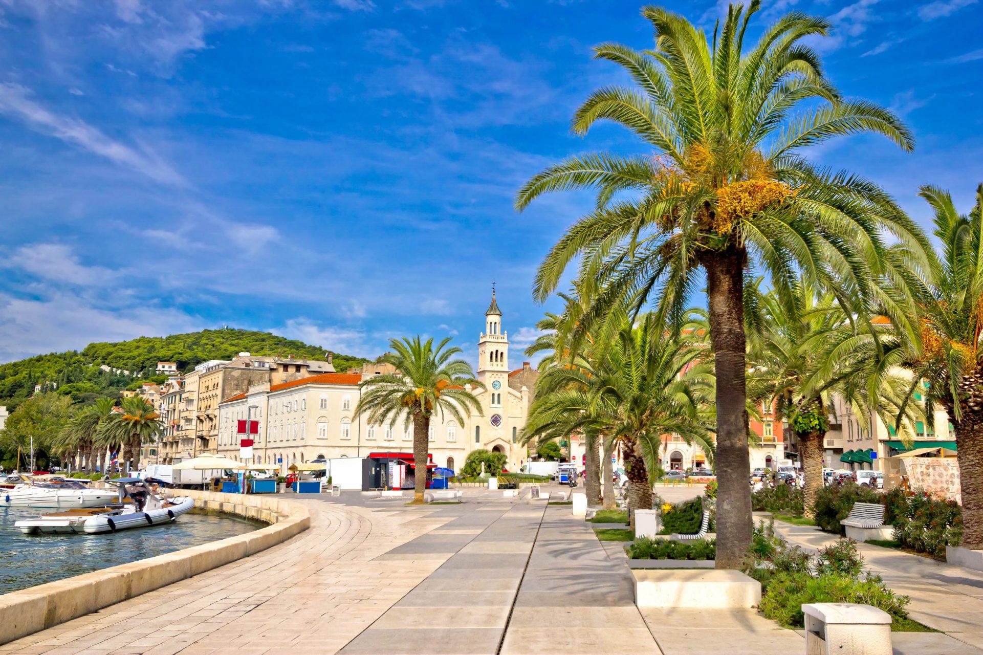 Stroll along the Riva promenade in Split, Croatia.