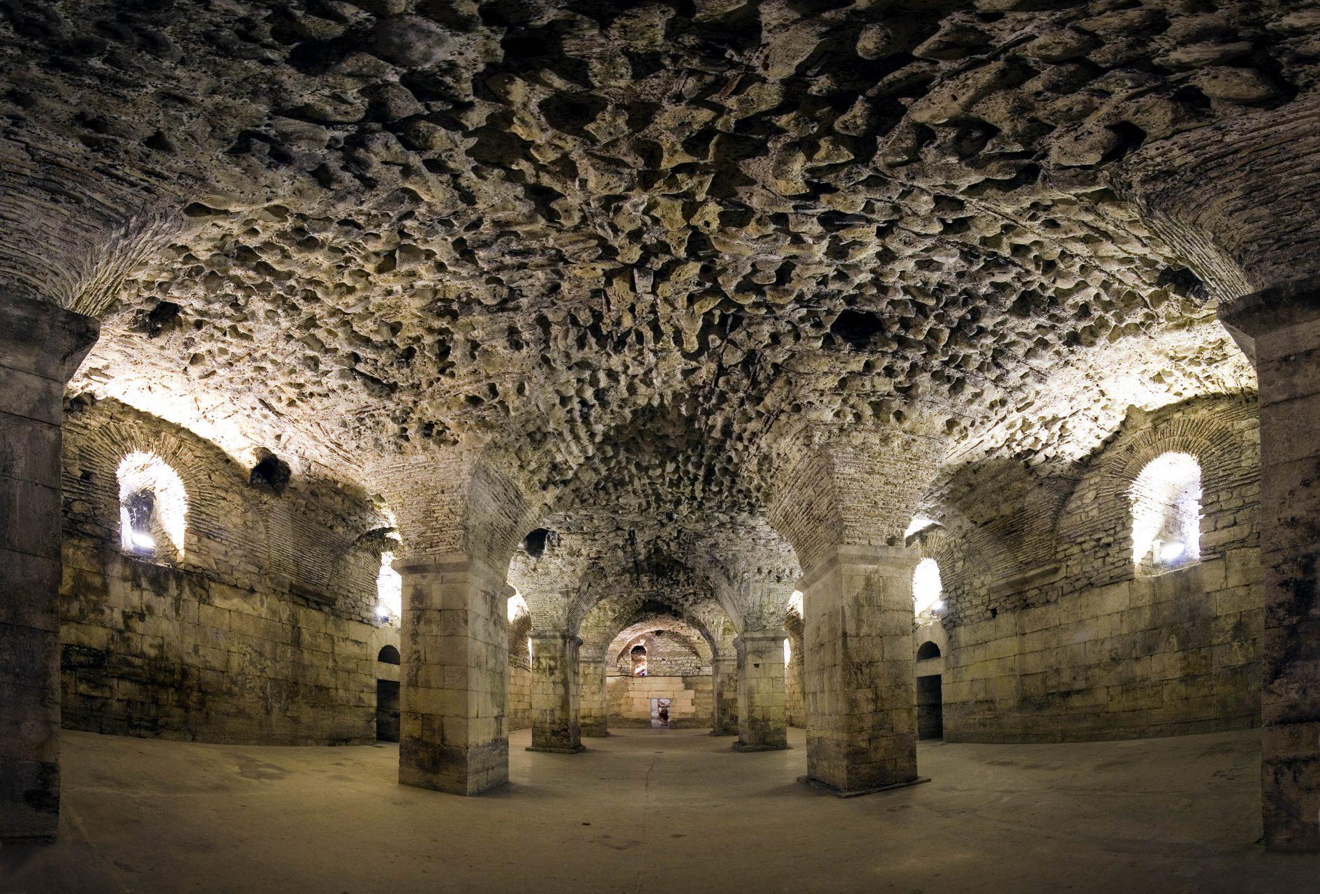 Cellars of the Palace in Split, Croatia