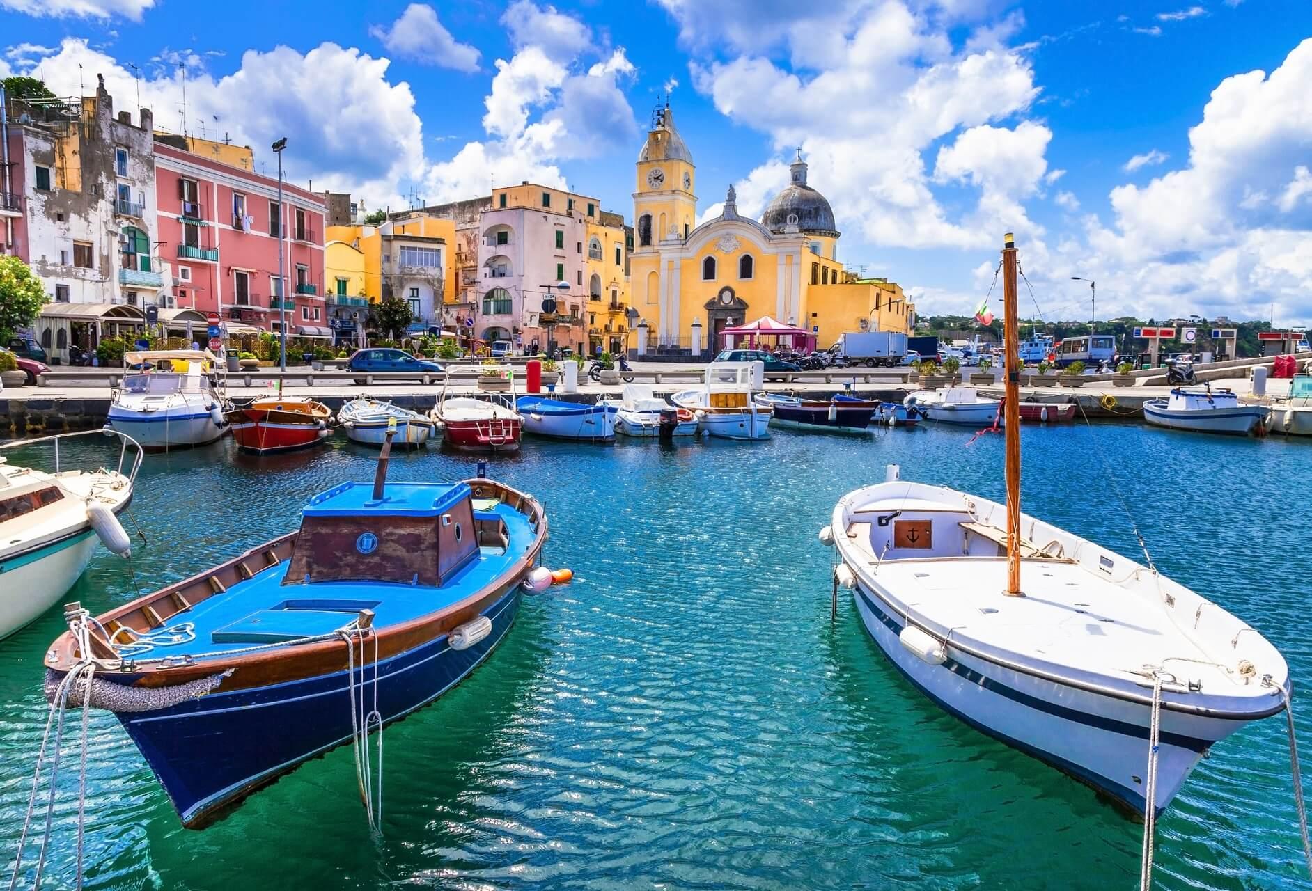 The island of Procida near Naples in Italy