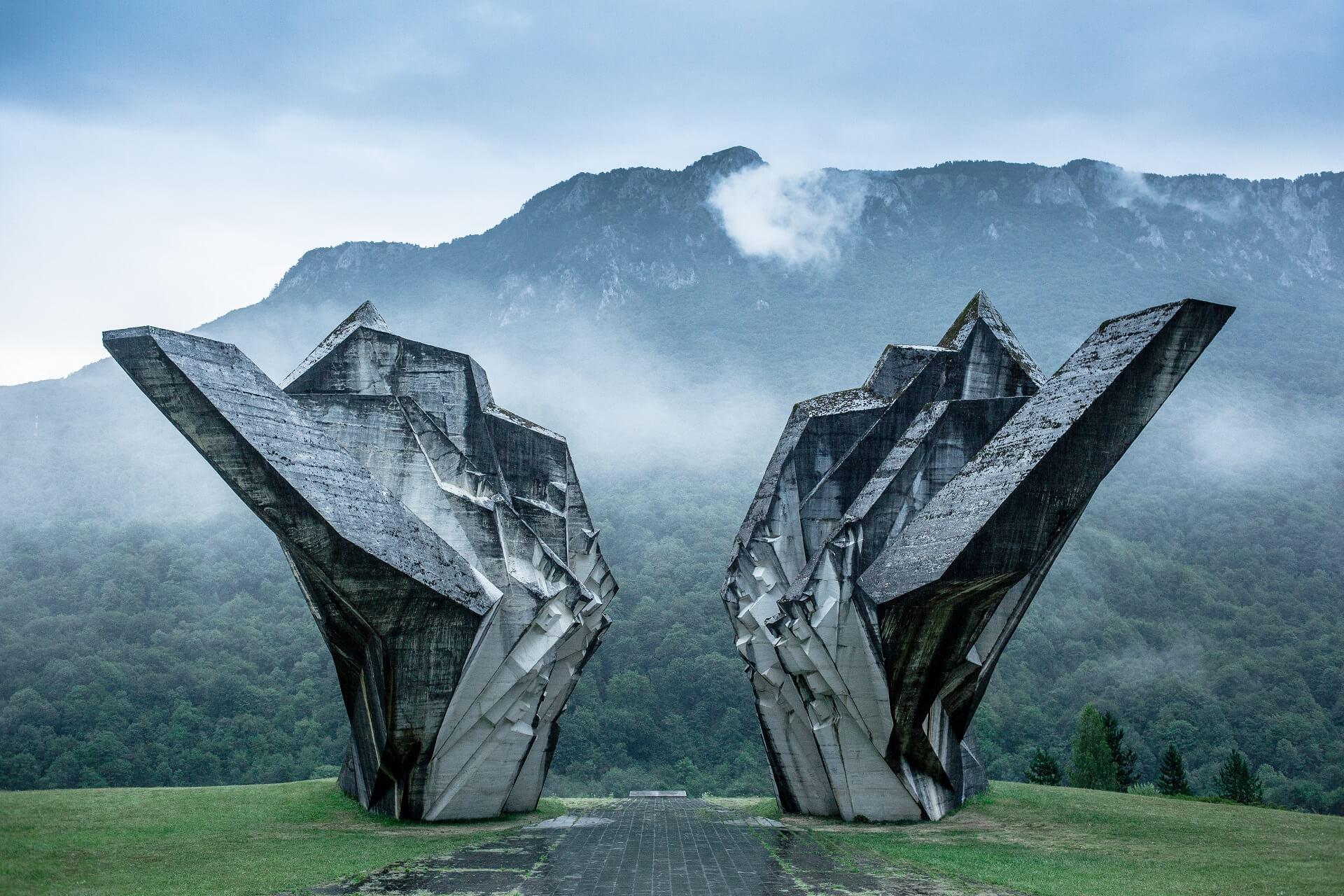 The War Memorial in Sutjeska National Park.