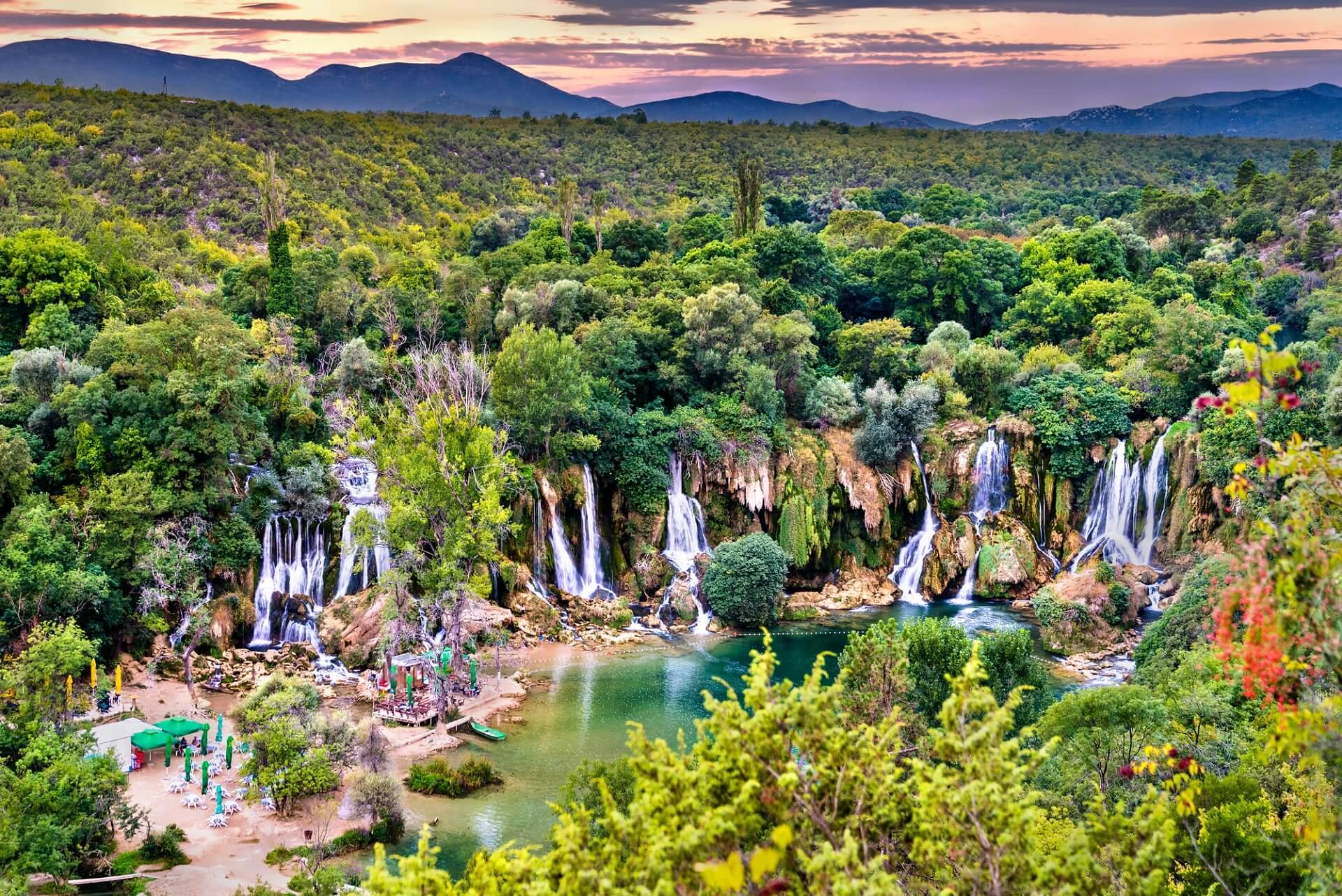The Kravica Waterfalls in Bosnia.