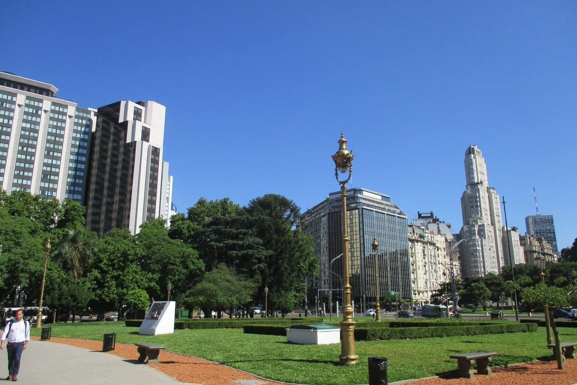 From Plaza General Martín, you can admire the Edificio Kavanagh