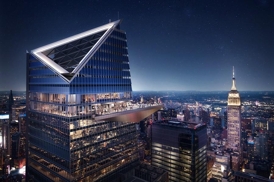 The Edge in New York at night