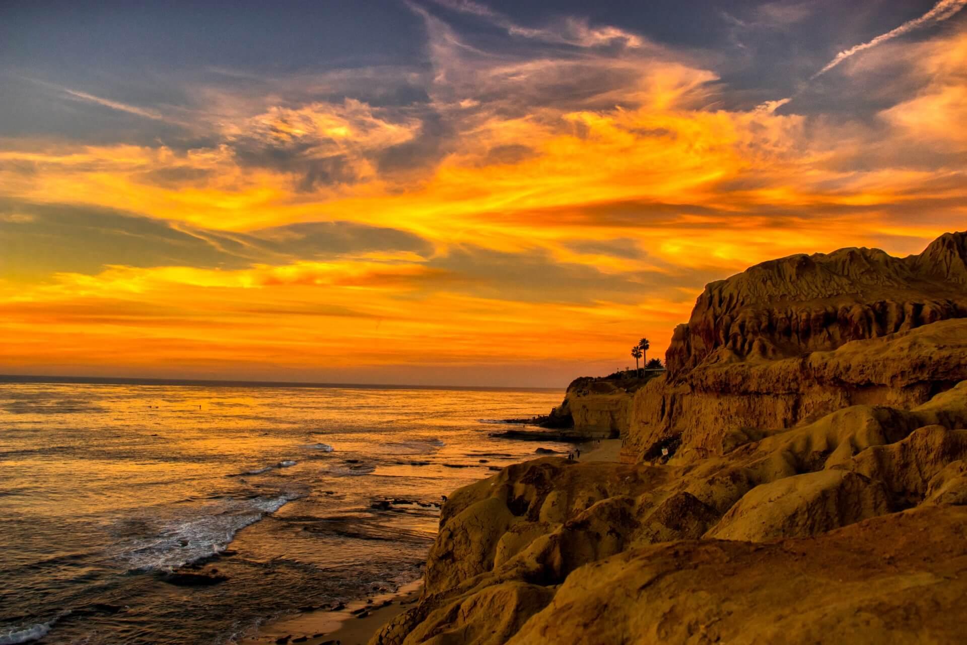 Sunset Cliffs in San Diego