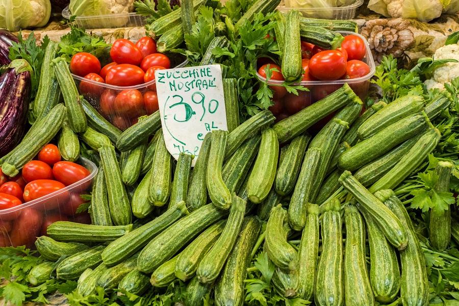 Vegetables at Mercato Centrale in Florence, Italy