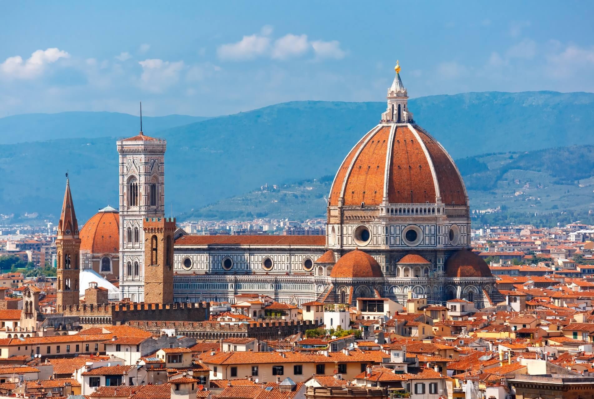 The Cathedral of Santa Maria del Fiore above the skyline of Florence