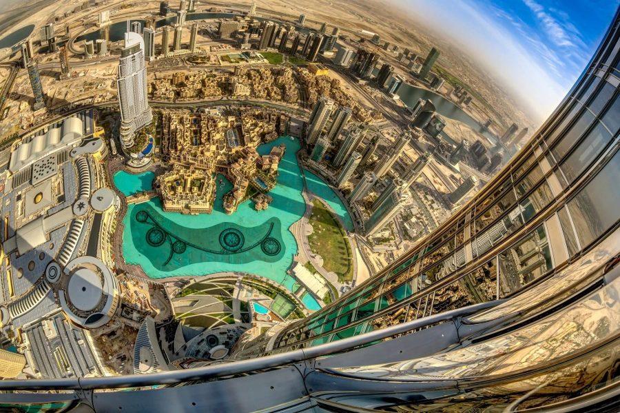 View of Dubai from Burj Khalifa - At the Top.