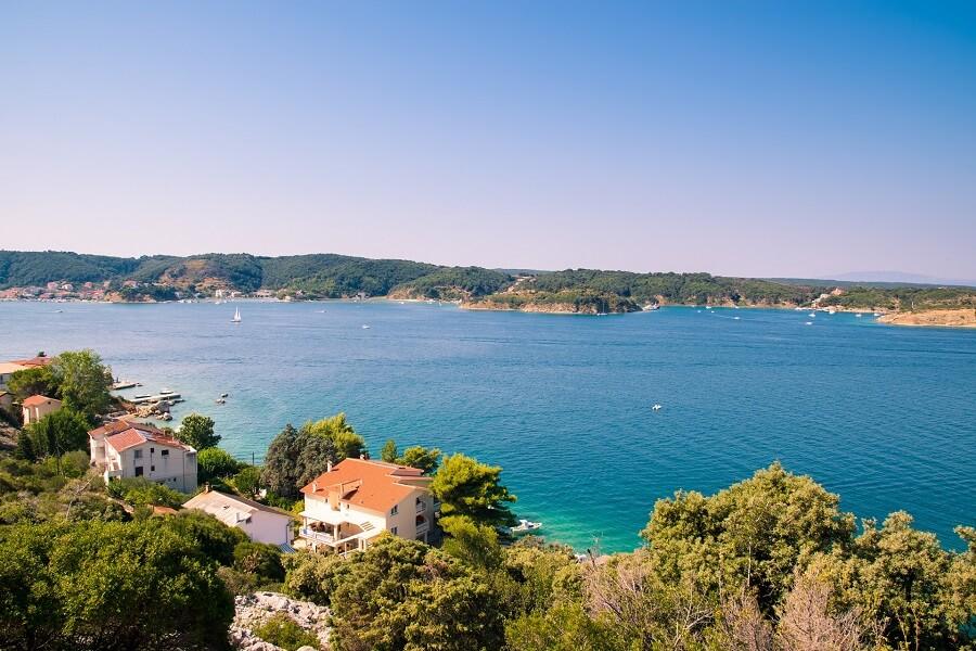 The sea on Rab in Croatia