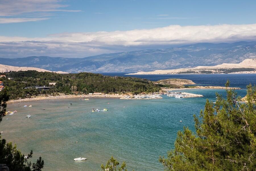 Cove of Lopar with boats in Croatia