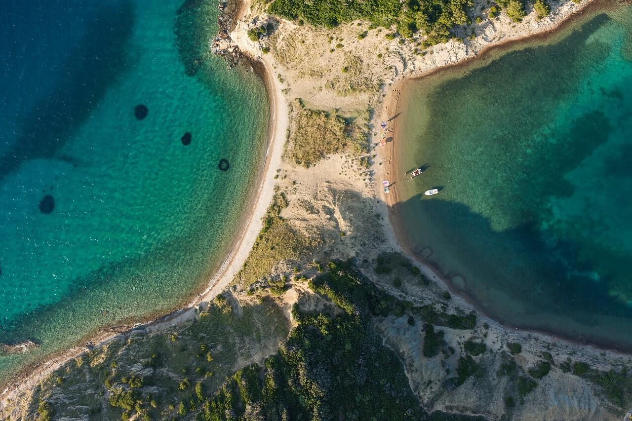A paradise beach on an offshore island of Rab.