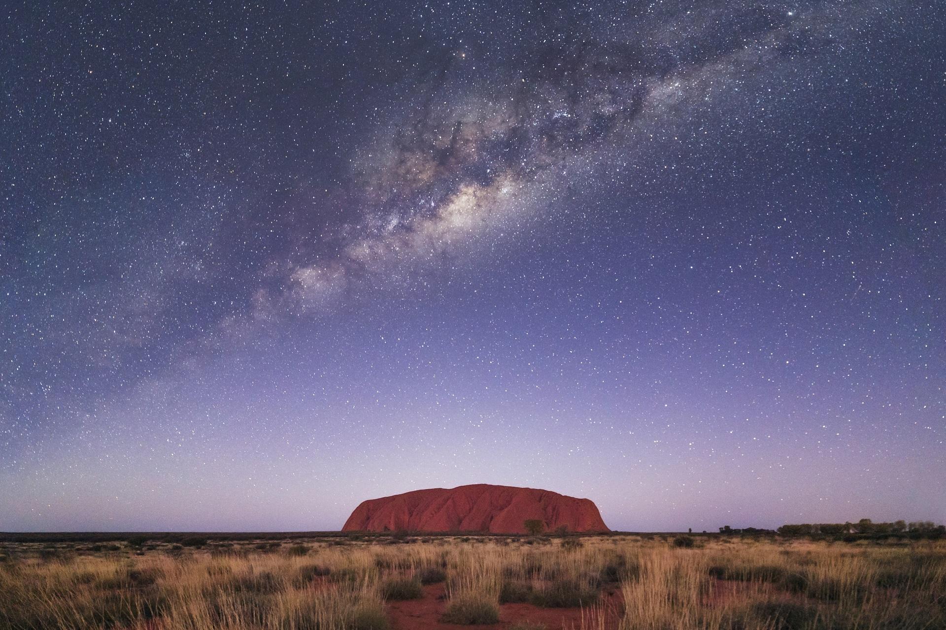 The Milky Way over Uluru