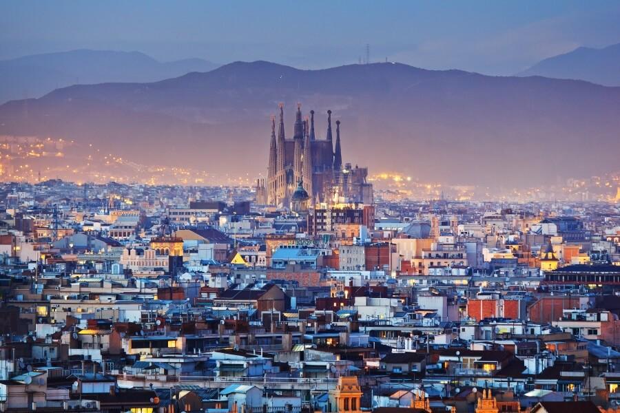 View of Barcelona and the Sagrada Familia