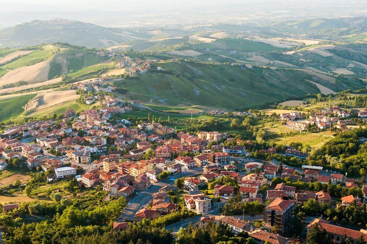 Aerial view of San Marino