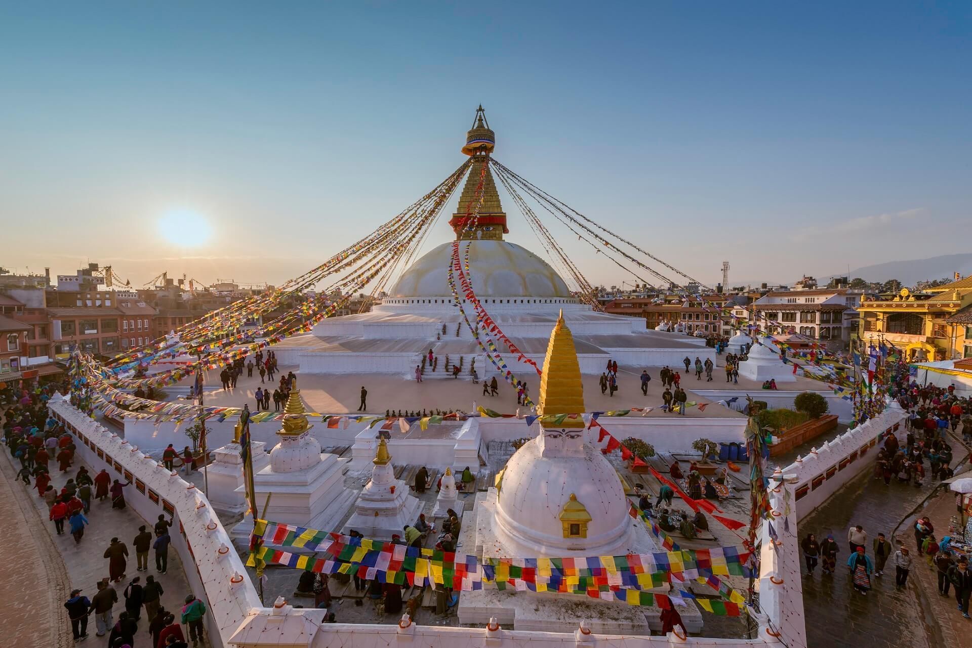 The Stupa of Boudhanath in Nepal.