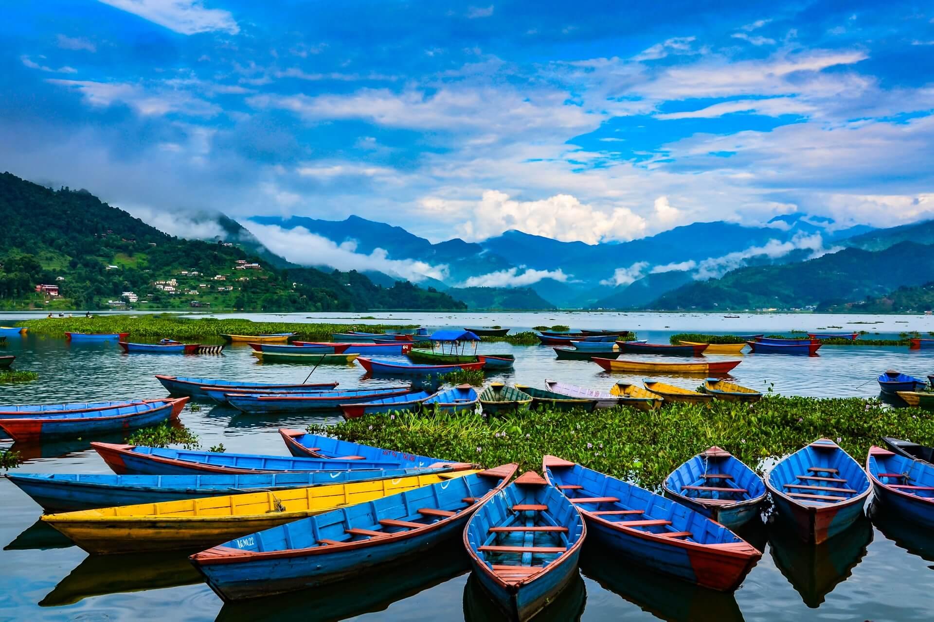 The Phewa Lake in Nepal.