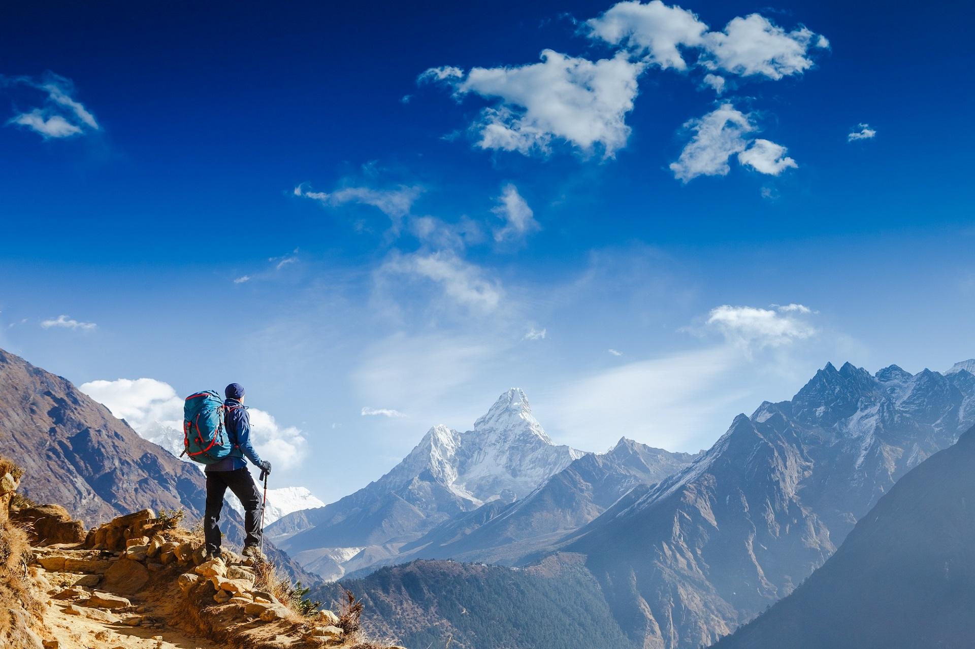 Hiking in Nepal.