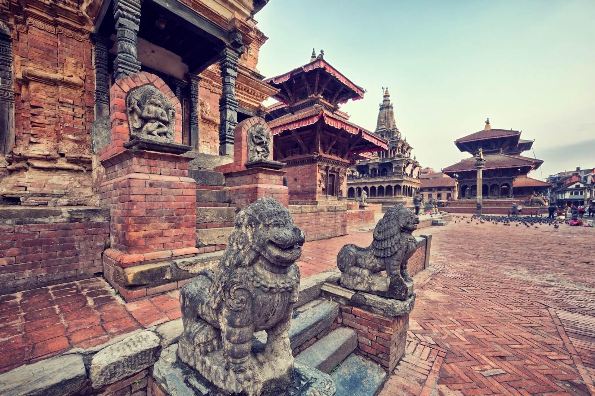 The Durbar Square in Patan.