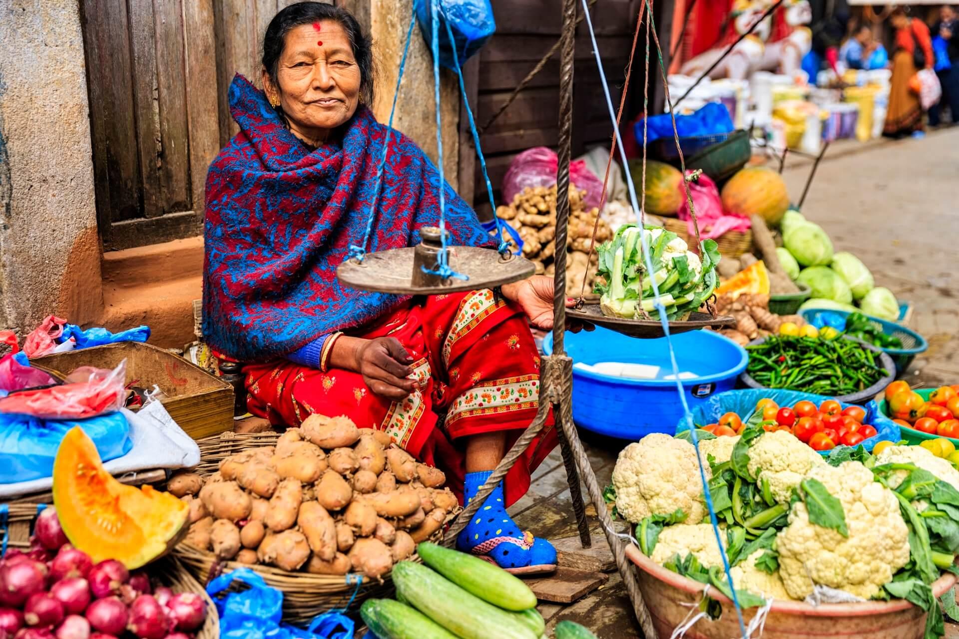 Market in Nepal.
