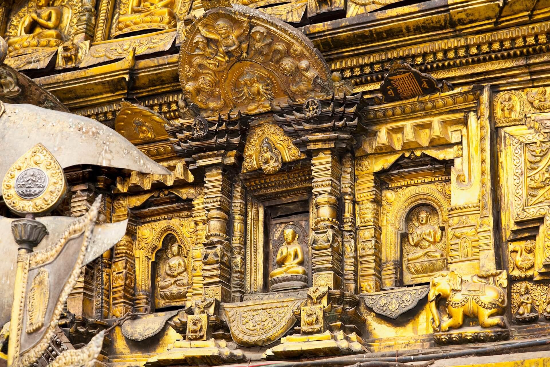The Golden Temple in Patan.