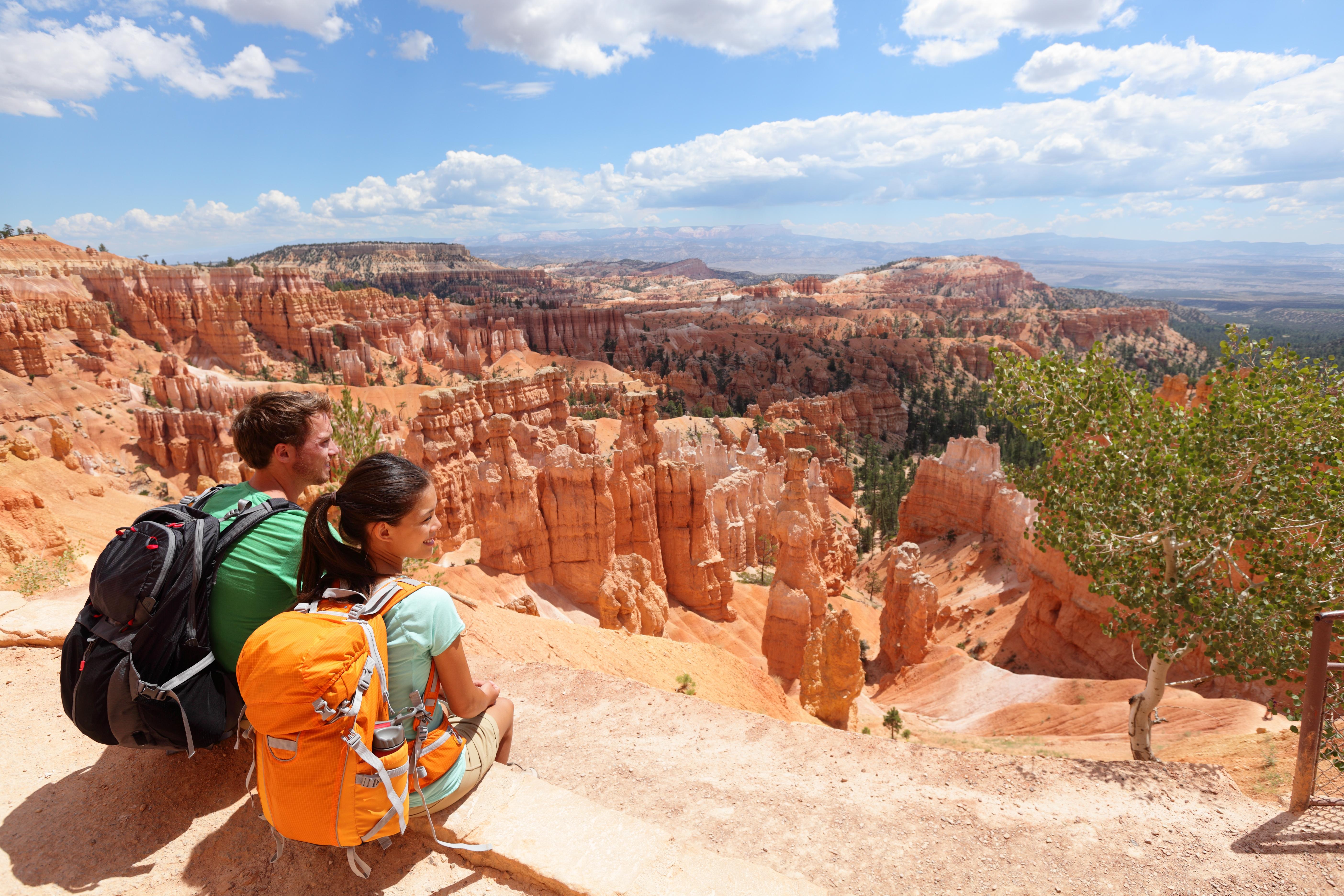 Bryce Canyon National Park, Utah, USA, Hiking, Tourists Enjoying Views