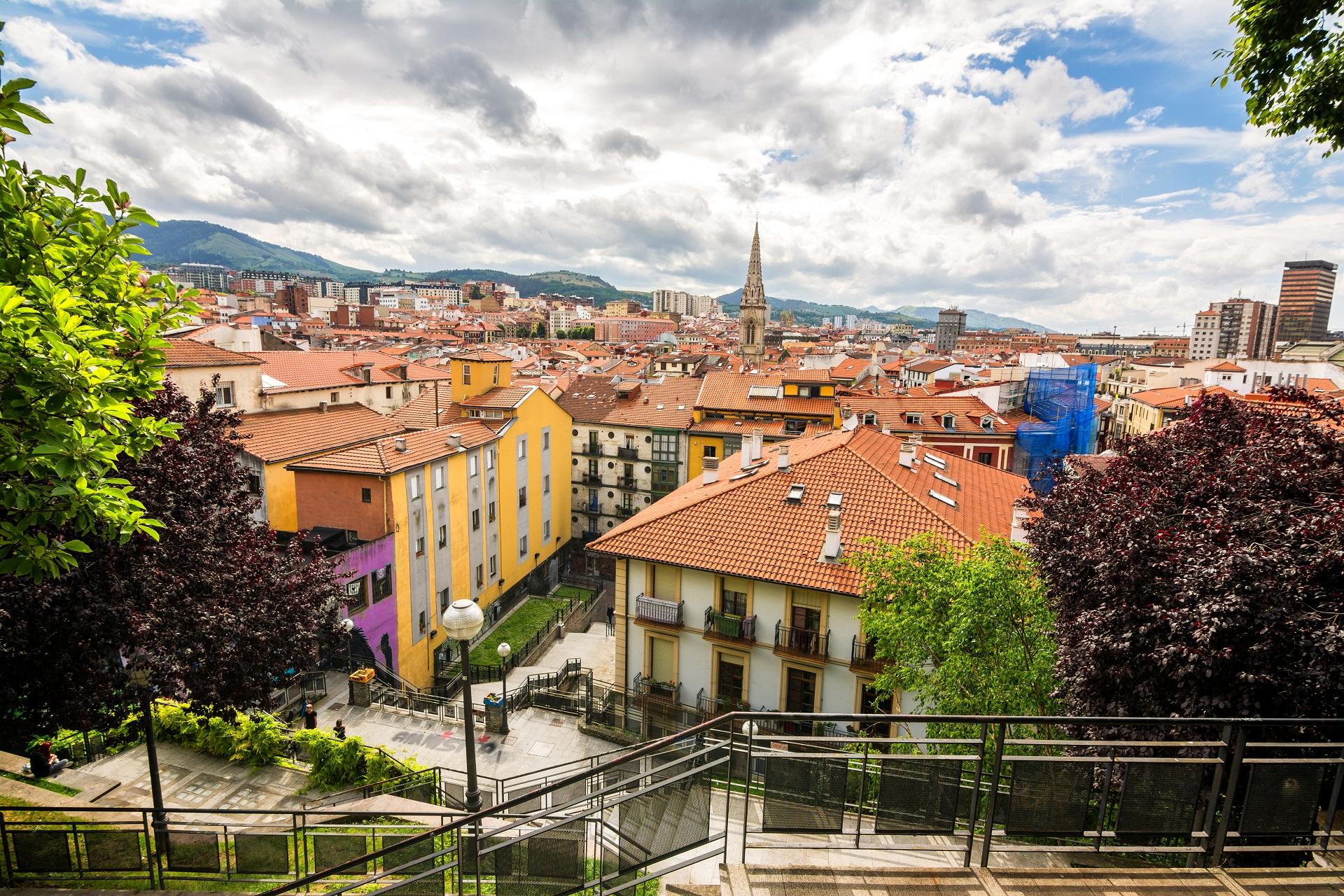 View of the Spanish city of Bilbao