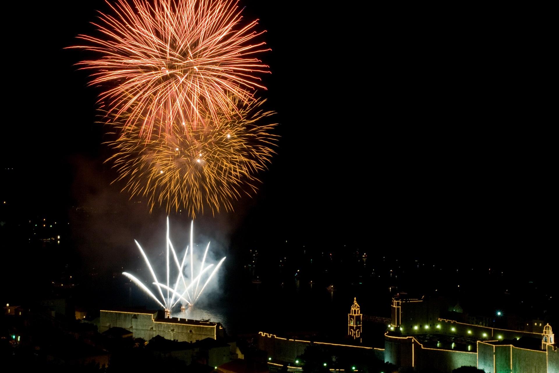Dubrovnik's summer festival is opened every year with a grand fireworks display.