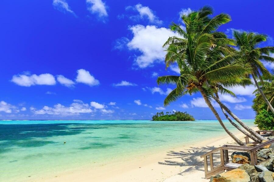 A beach on the Cook Islands