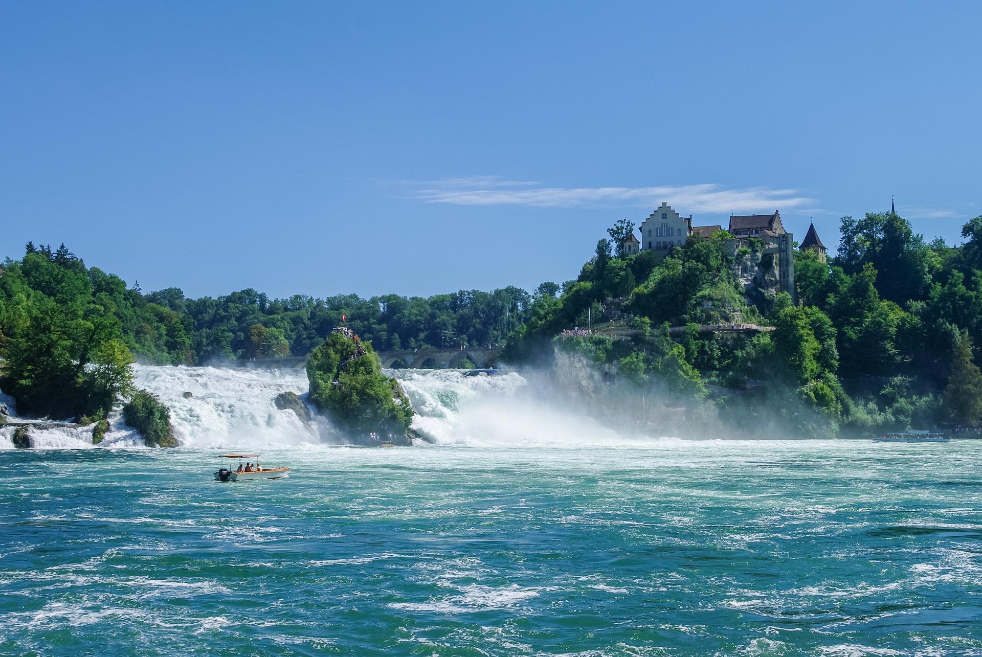 The Rhine Falls in Switzerland