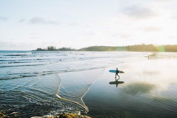 Surfer on Vancouver Island