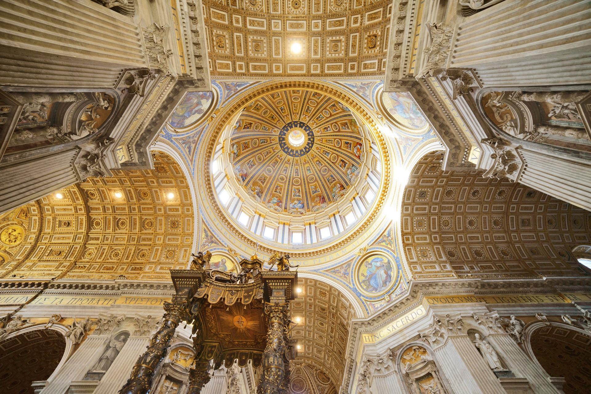The Basilica in Rome from the inside, Vatican, Italy