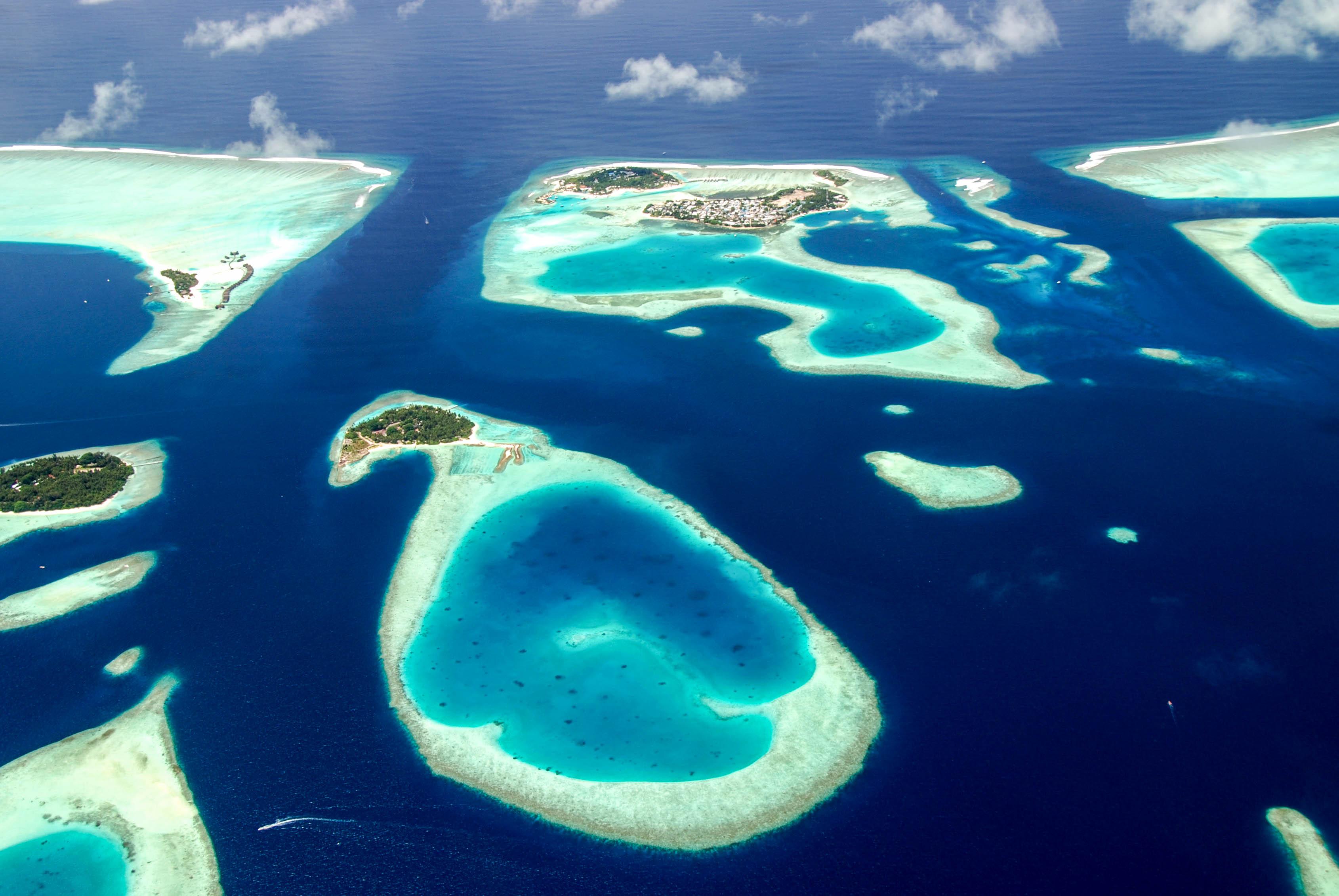 Aerial view of the Maldives