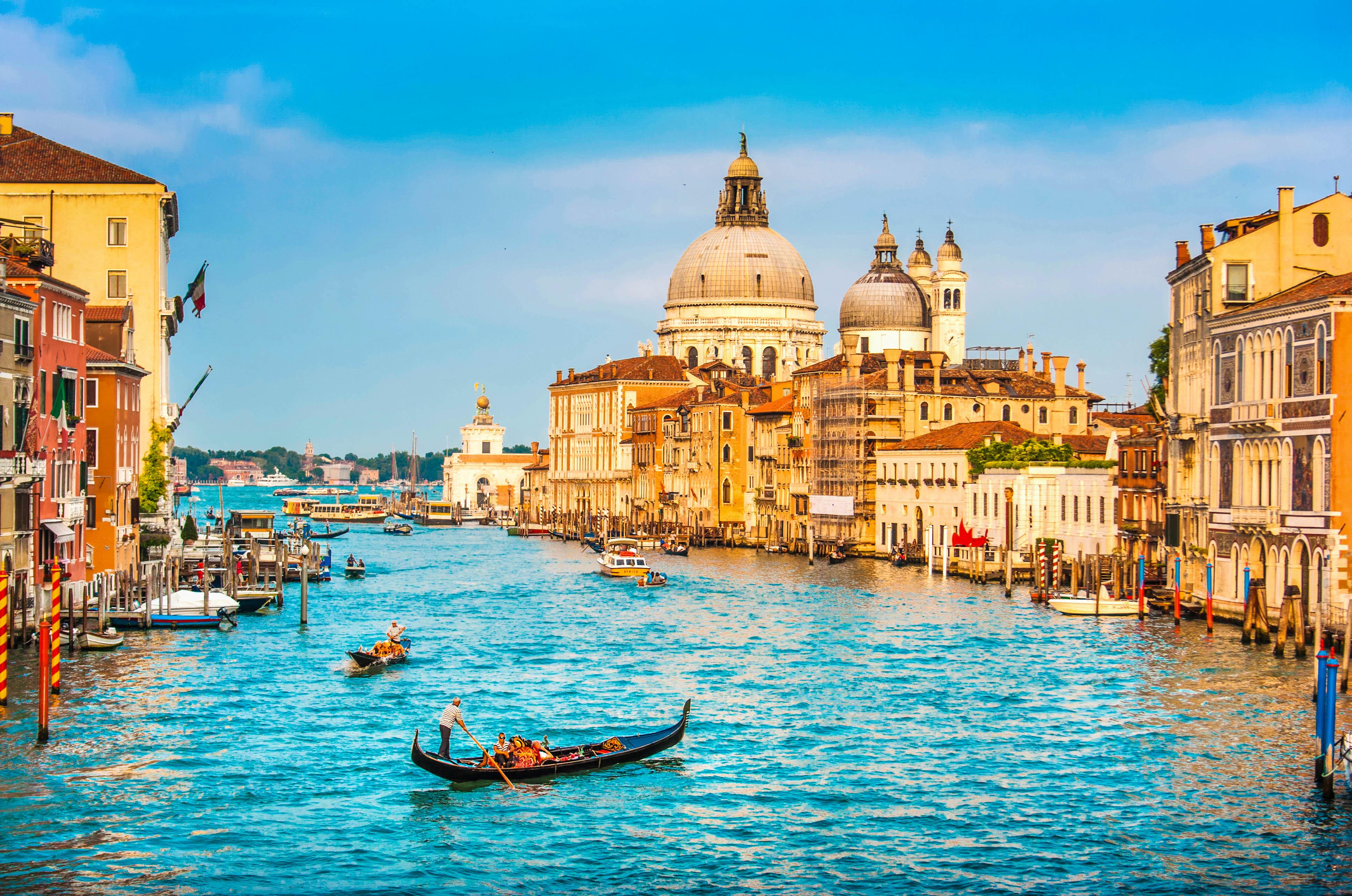 The harbor of Venice in Italy
