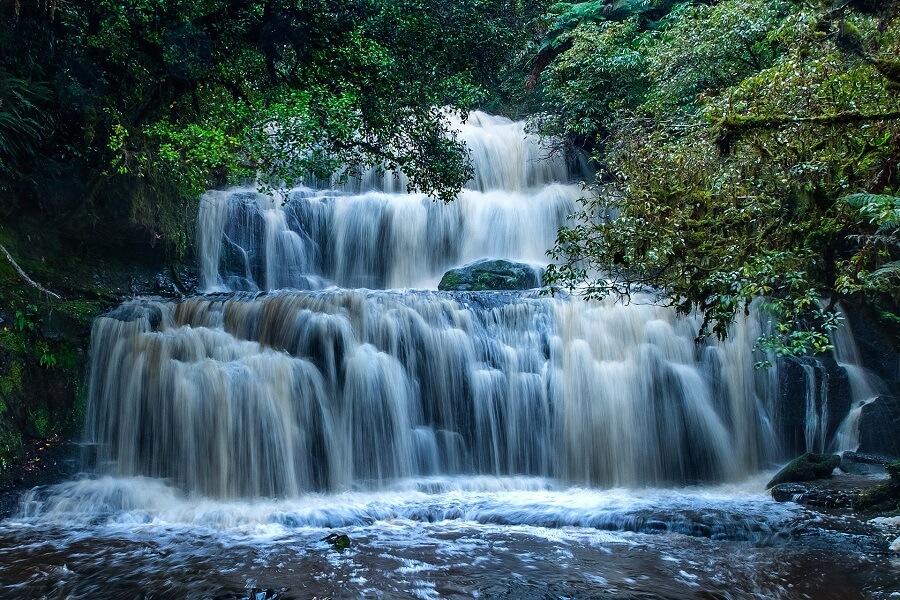 Purakanui Falls in the Catlins Forest Park, New Zealand
