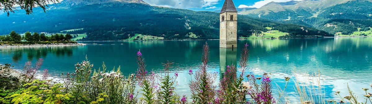 Italian sunken village in Reschensee