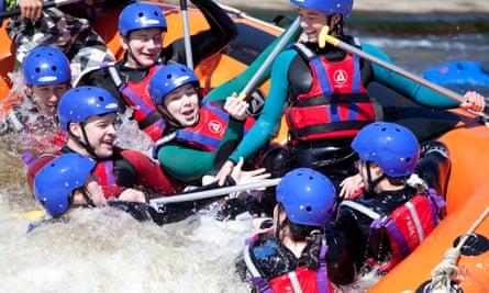 White water rafting at National Water Sports Centre, Holme Pierrepont