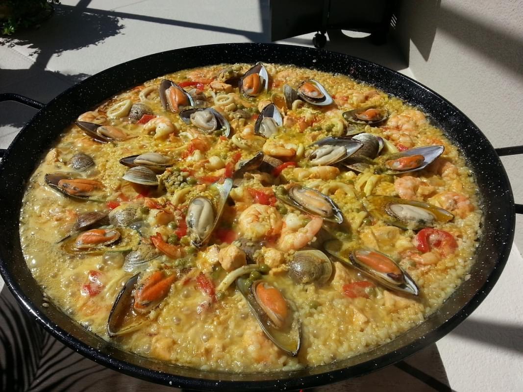 Paella Ricca Paella Paella Spagnola