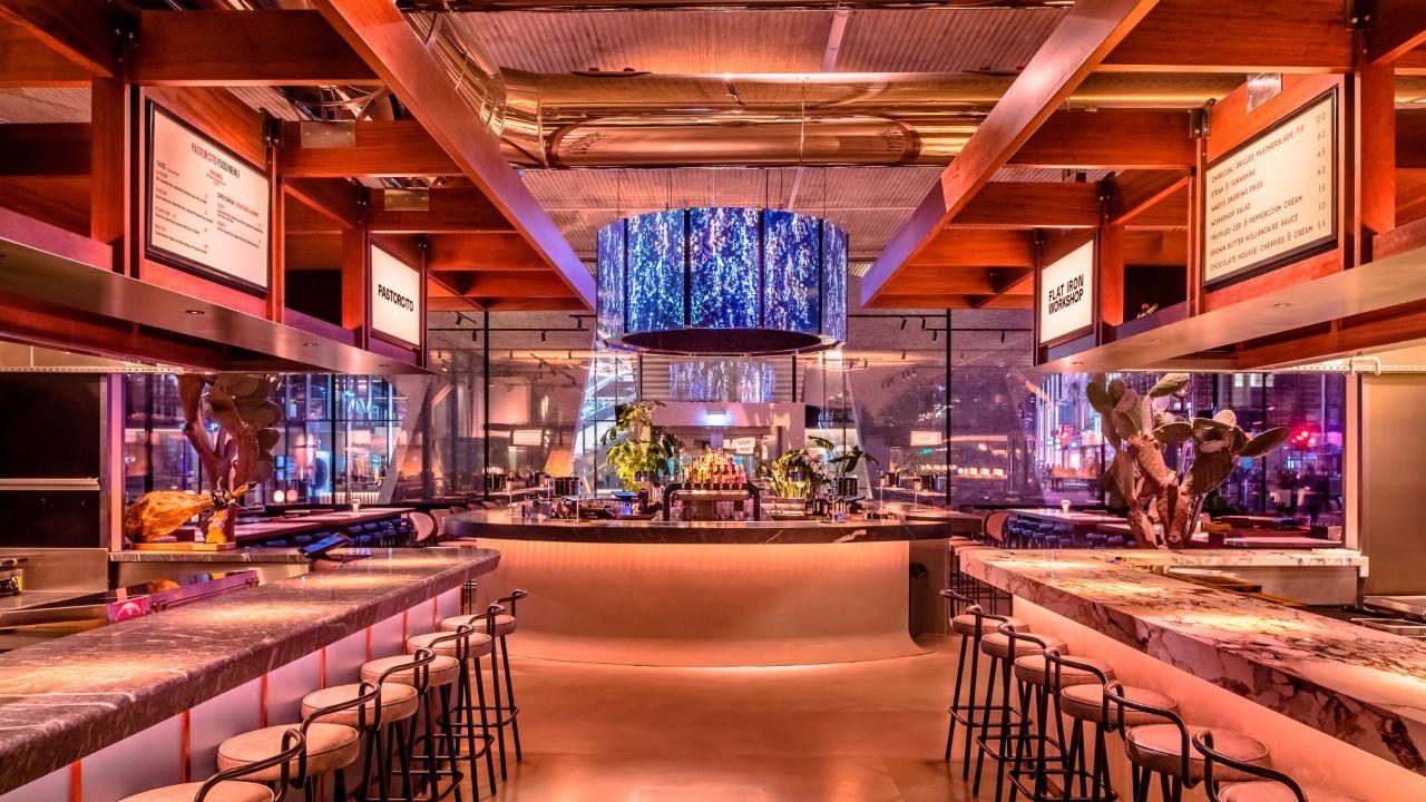 The dining hall Arcade Food Theatre is all the rage thanks to an incredible lineup of vendors including pastry maker Pophams, pasta vendor Lina Stores and Turkish-Cypriot spot Oklava.