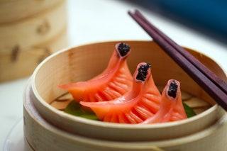 Spicy Har Gau dumplings at Yauatcha City