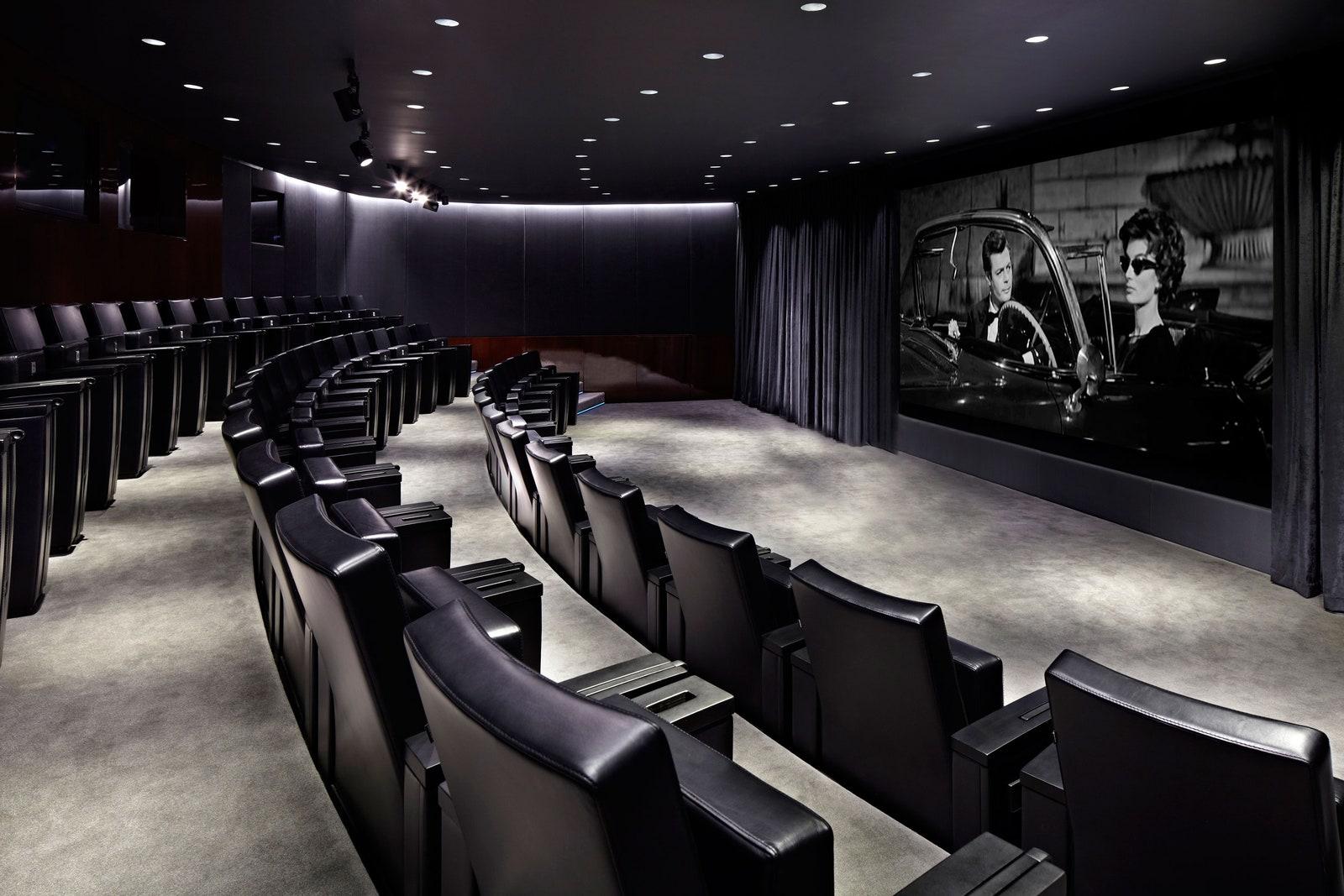 Private screening room at Bulgari Hotel London