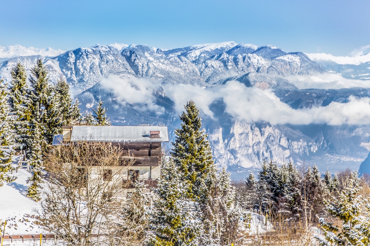 Winter in Trentino, Dolomites, Italy,