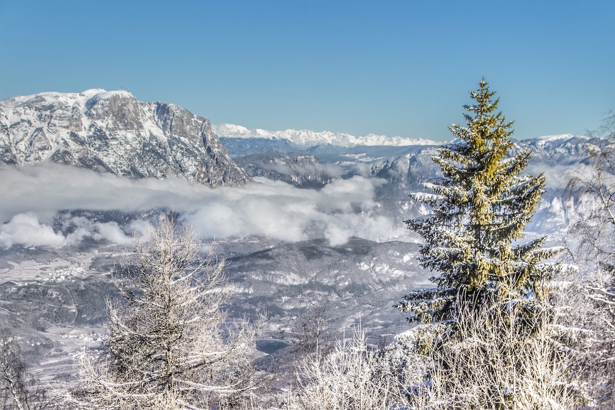 Winter in Trentino, Dolomites, Italy,