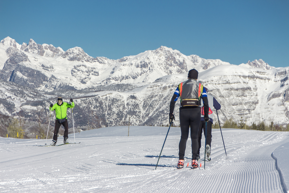 Winter in Trentino, Dolomites, Italy, Nordic Ski